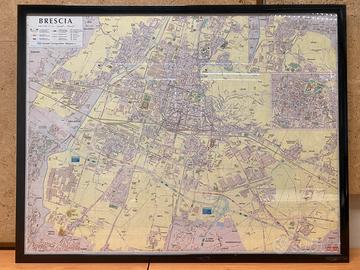 Mappa Città di Brescia con Cornice - 71x91 cm