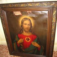 Stampa immagine di gesù - antico , cornice antico