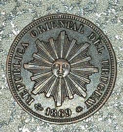 Uruguay,1 centesimos 1869