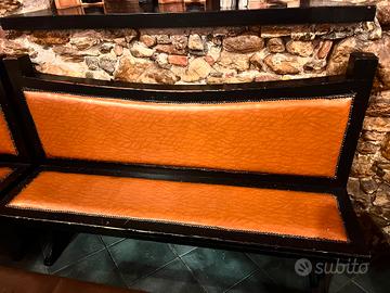 Panche in legno imbottite
