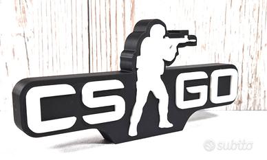 CSGO Logo 3D – Decorazione Gaming Fan Art