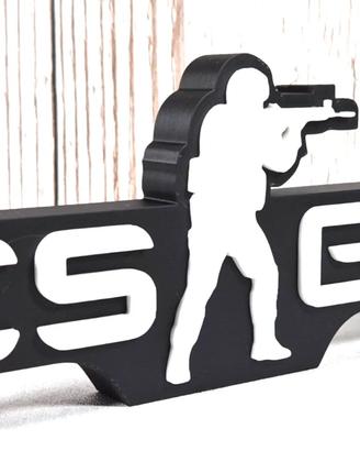 CSGO Logo 3D – Decorazione Gaming Fan Art