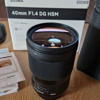 Sigma Art 40mm F1.4 DG HSM per Canon