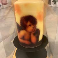 Candela con angioletto con portacandela