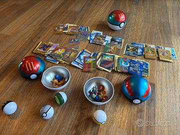 Lotto Pokemon - carte, Pokéball, mini figure