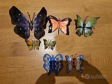 Farfalle in ferro battuto e ceramica