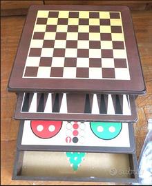 Set giochi da tavolo in legno