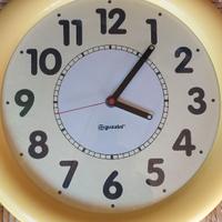 OROLOGIO VINTAGE DA PARETE GUZZINI COLOR GIALLO.