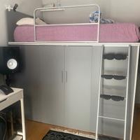 CABINA ARMADIO TUMIDEI con letto 120x200 sopra