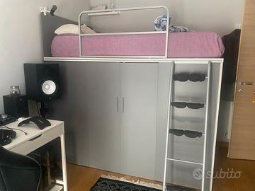 CABINA ARMADIO TUMIDEI con letto 120x200 sopra