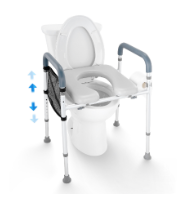 VEVOR Sedile WC Rialzato da 49,9 a 64,9 cm.