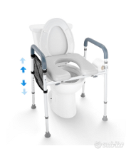 VEVOR Sedile WC Rialzato da 49,9 a 64,9 cm.