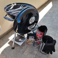 Weber compact kettle 47cm. barbecue con accessori 