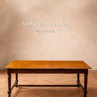 Antico Tavolo in Castagno | 198x88 cm | fine '800