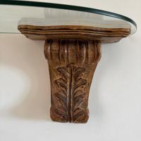 Mensole in legno indiano con cristallo