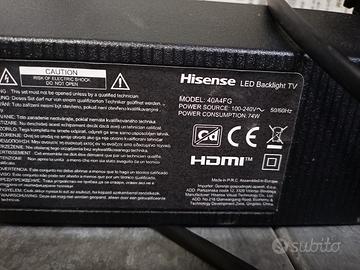 SmartTv Hisense 40A4FG ricambi