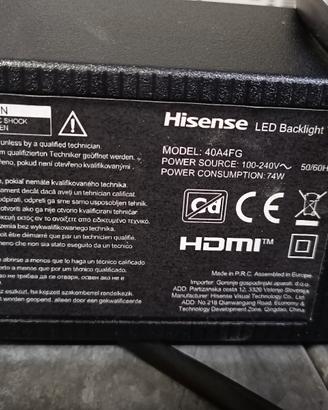 SmartTv Hisense 40A4FG ricambi
