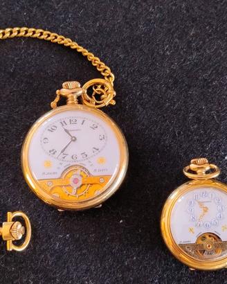 3 Hebdomas 8 Jours  placcati oro funzionanti