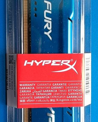 MEMORIA RAM KINGSTON HYPERX FURY 8GB DDR3 1600 MHz