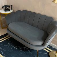 🛋️ DIVANETTO DESIGN VELLUTO GRIGIO – STILE MODERNO