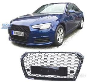 GRIGLIA AUDI A4 B9 15-19 LOOK RS4 PDC NERO LUCIDO