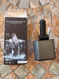 caricabatterie da auto 4 in 1