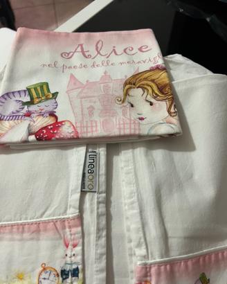 Set Lenzuoline Culla- alice nel paese delle meravi
