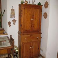 MOBILE VETRINA LEGNO MASSELLO RAFFINATA FATTURA AR