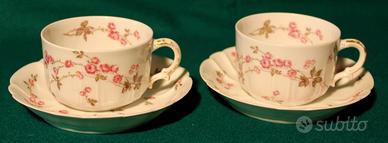 AVILAND LIMOGES 2 Tazze the '' CORBEILLE DI FIORI"