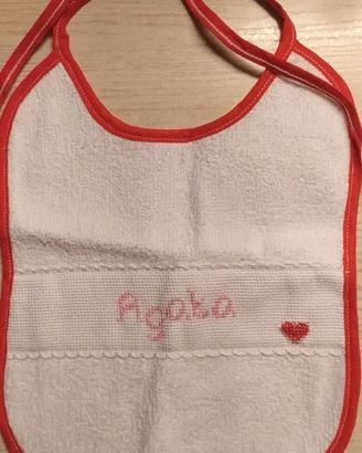 Bavaglino punto croce. Handmade.