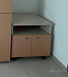 Mobile Las porta stampante con ruofe 65x55x63h