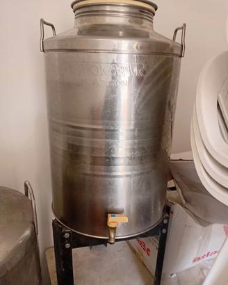 due fusti acciaio inox lt'50 luno
