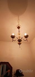 Lampadario vintage a 3 luci
