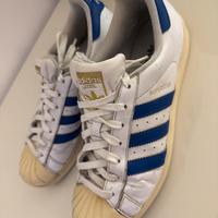 Adidas Superstar originali uomo n.44 (bianco/ blu)