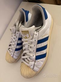 Adidas Superstar originali uomo n.44 (bianco/ blu)