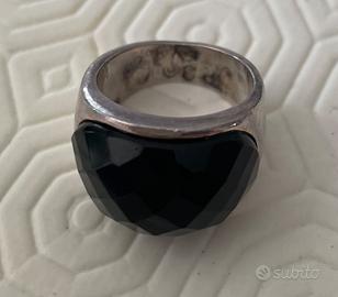 Anello d’argento a fascia bombata