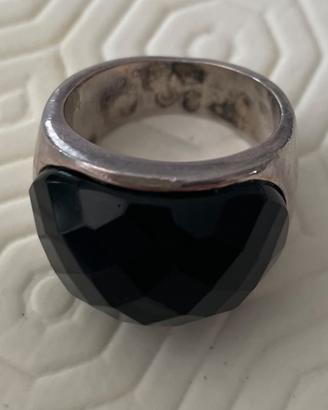 Anello d’argento a fascia bombata
