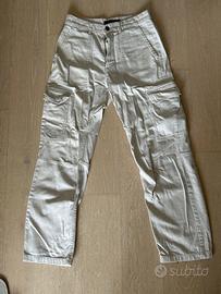 Pantalone Bershka Baggy Bianco