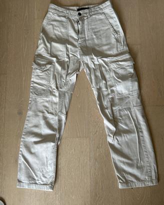 Pantalone Bershka Baggy Bianco
