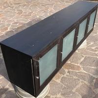 Mobile nero 4 ante in vetro