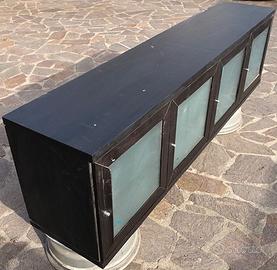 Mobile nero 4 ante in vetro