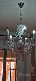 Lampadari stile barocco shabby bianchi