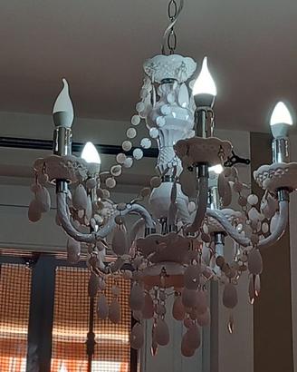 Lampadari stile barocco shabby bianchi