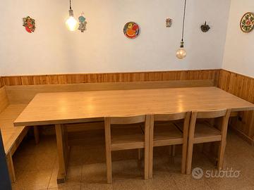Tavolo legno massello 10 sedute vintage