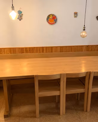 Tavolo legno massello 10 sedute vintage