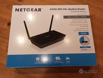 Netgear D1500-100PES N300 Mbps WiFi Modem Router,