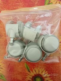 Ruote sedia ufficio PARAGRAF IKEA stelo10mm chiare