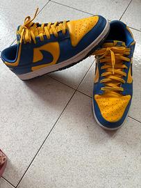 Jordan dunk low gialle e blu