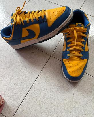 Jordan dunk low gialle e blu