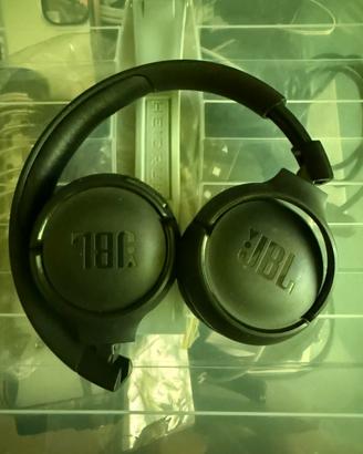 JBL Cuffie nere Bluetooth pieghevoli con microfono
